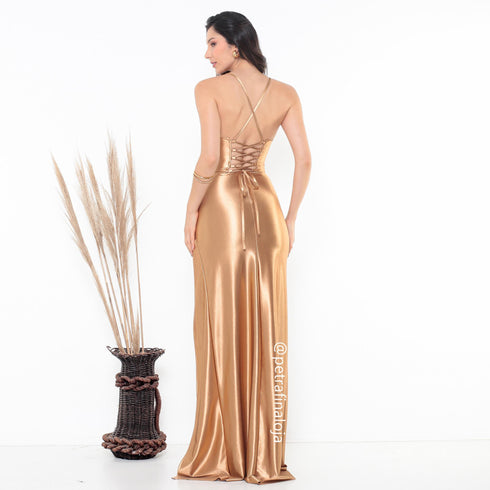 VESTIDO COM BABADO SEREIA PETRA FINA